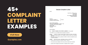 Complaint letter